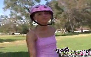 Thin teeny bopper in missionary style with this guy