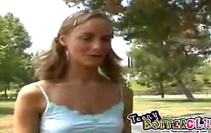 This tall teeny bopper gets...