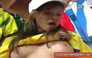 Wild teenage soccer girl masturbates