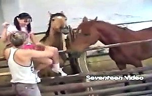 Hot horse girl fucked in all her tight holes