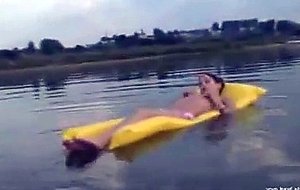 Tiny titted teen masturbates by herself