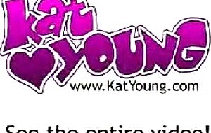 Kat removes her uniform to show her nubile body