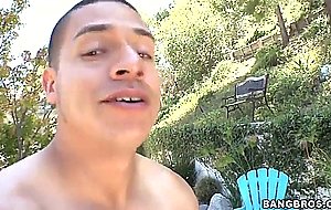 Ebony Kaylee Kisses with natural tits sucks and fucks