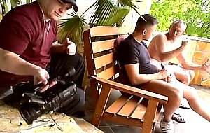 Petite slut in stockings gets demolished in rough gang bang