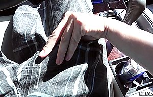 Busty Corinna Blake gets it on in a car