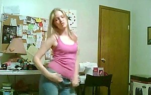 Sexy teen dancing in her room