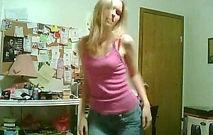 Sexy teen dancing in her room