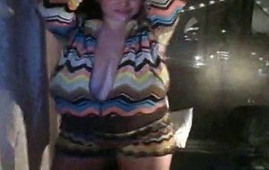 Big chested redhead on webcam