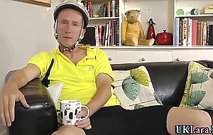 Brit in stockings facial