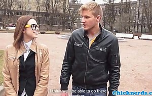 Gorgeous spex student cockriding sensually