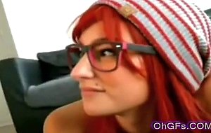 Sexy young sweet slut with glasses