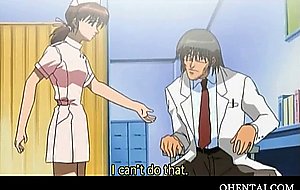 Roped hentai nurse filled with huge cock