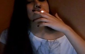 Younow girl smoking