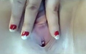 Teen showing closeup pussy hole