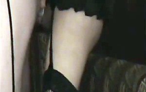Sex hungry tranny drills a lingeried guy