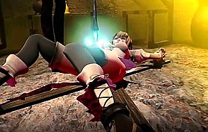 3D Girl Gets Electro Shock Punishment!