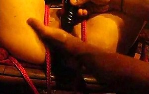 Bound wife with huge clit punch fisted till she squirts