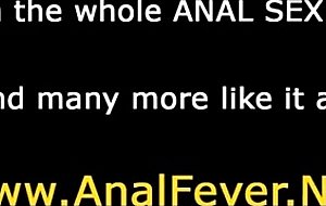 Busty babe gets anal fuck