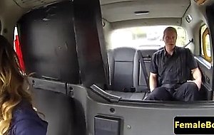 Dicksucking taxi babe drilled from behind