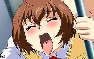 Busty hentai hottie fucked intense squirts on the subway seat