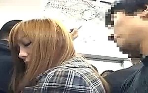 Jav amateur idol schoolgirl ambushed on the train gangbang rough sex on public transport 