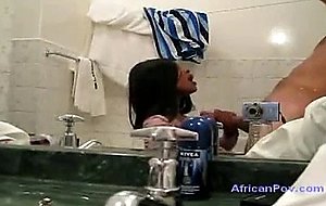 African Angola Babe Fucked By Big Dick In Bathroom