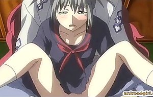 Japanese hentai cutie threesome intense sex