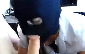 Masked slut gets naughty