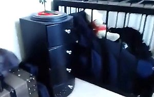Masked slut gets naughty