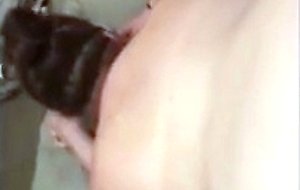 Stoned bbw slut sucks cock and gets fucked