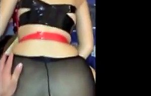 Amateur clad in sweet linge holes