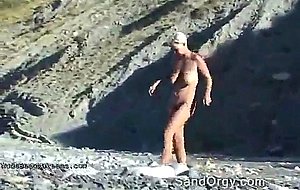 Floppy tits pussy spying at nude beach