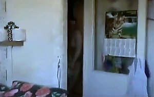 Brunette milf nude at home teasing on webcam