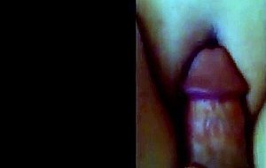 Fat pleasing herself with his cock
