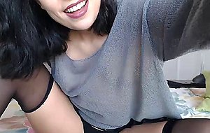 Hot Sexy Blackhaired Camslut Toying Herself Ardently