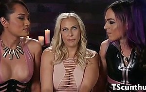 Dominant transgenders dp banging busty babe