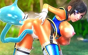 3D Funny Creatures Fuck Busty Teen!