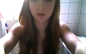 Webcam girl in bathroom