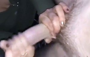 Blonde milf gives a hand to her husband