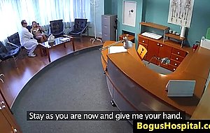 Pretty patient fucked on the reception desk