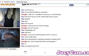Omegle girl gone crazy after looking my huge cock