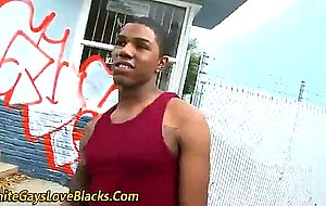 Hot black sucks white guy