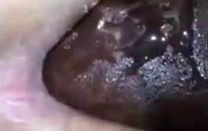 Black dude having rough sex with a teen squirter