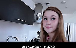 Horny GF Fucked While Cleaning HER SNAPCHAT MIAXXSE