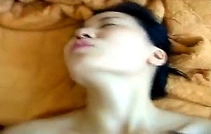 Home movie sex tape with skinny teen 