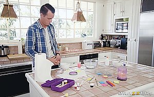 Pervy brother makes his step sister toy his veiny shlong 