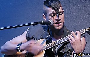 Xander Corvus' cock plays guitar and fucks busty music producer Madison Ivy
