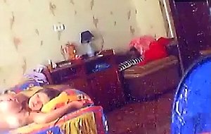 Sleeping sister exposed on webcam