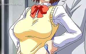 Busty hentai caught with no ticket gets fucked in the train