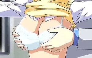 Busty hentai caught with no ticket gets fucked in the train